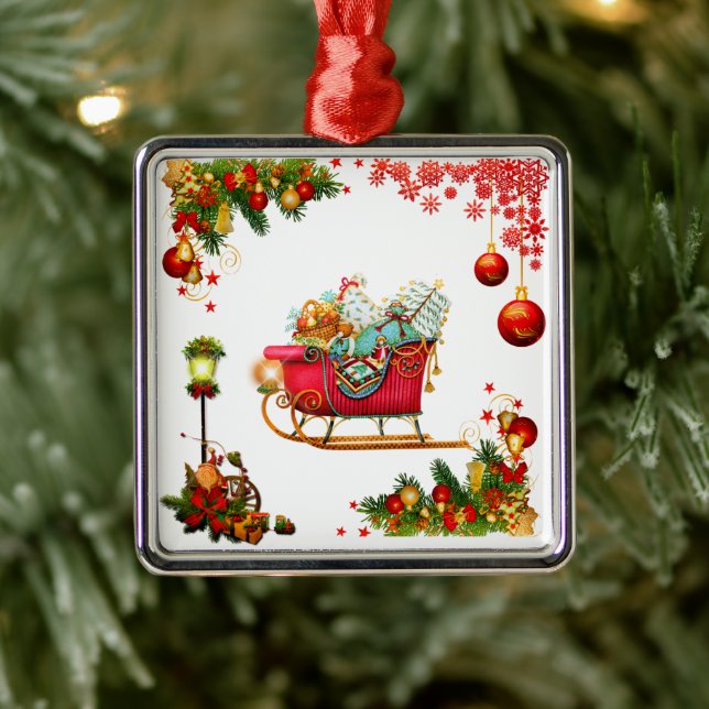 Christmas Elements Metal Ornament (Tree)