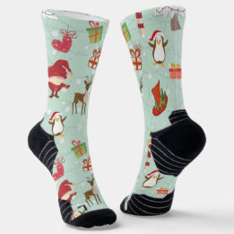 Christmas Elements Reindeer Elves Socks