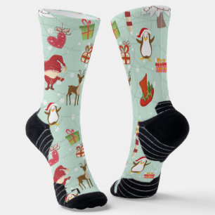 Christmas Elements Reindeer Elves  Socks