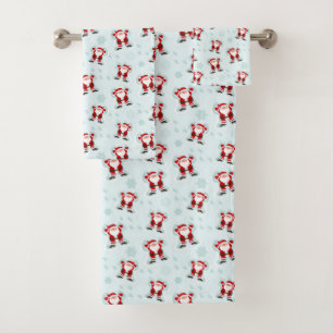 Christmas Elements Santa Claus Bath Towel Set
