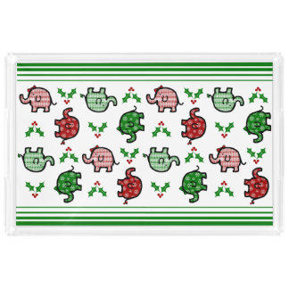 Christmas Elephant Acrylic Tray