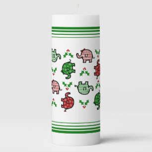 Christmas Elephant Candle