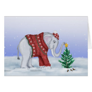 Christmas Elephants Cards - Greeting & Photo Cards | Zazzle