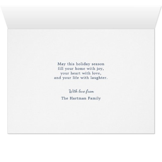 Christmas Elephant Greeting Card (Inside Horizontal (Bottom))