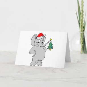 Christmas Elephant Holiday Card