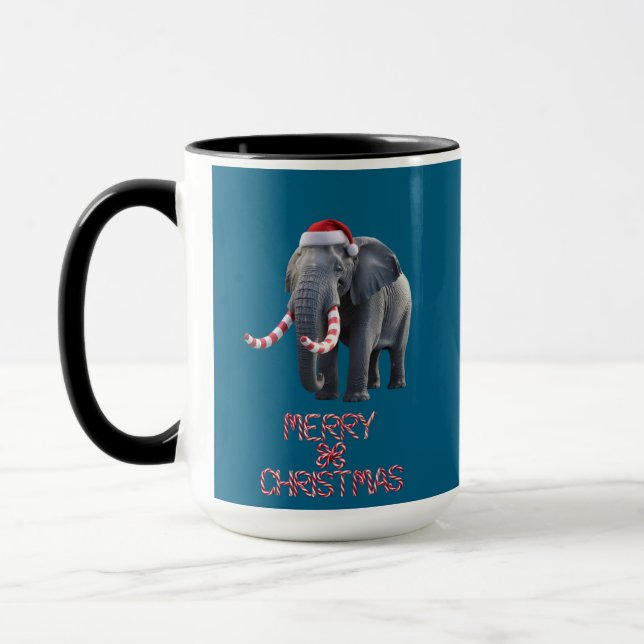Christmas Elephant Mug (Left)