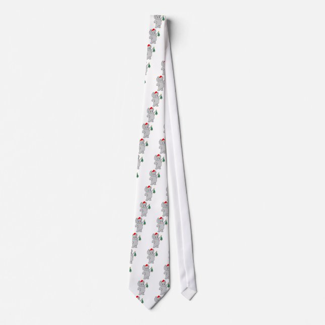 Christmas Elephant Neck Tie (Front)