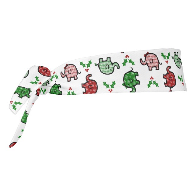 Christmas Elephant Pattern Headband (Rotate 270)