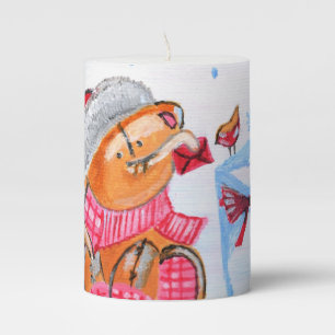 Christmas Elephant   Pillar Candle