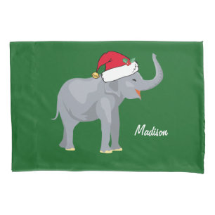 Christmas Elephant Pillowcase