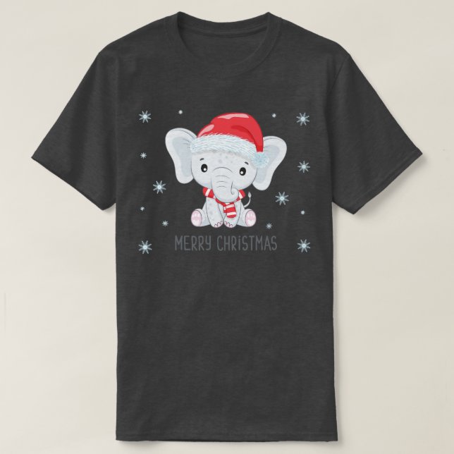 Christmas Elephant T-Shirt (Design Front)