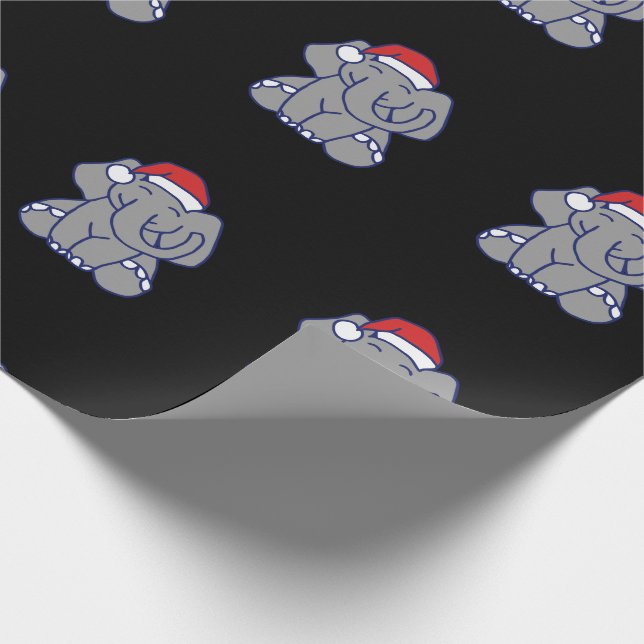Christmas elephant wrapping paper (Corner)