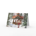 Christmas Elf at North Pole  Greeting Card