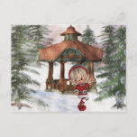 Christmas Elf at North Pole  Postcard