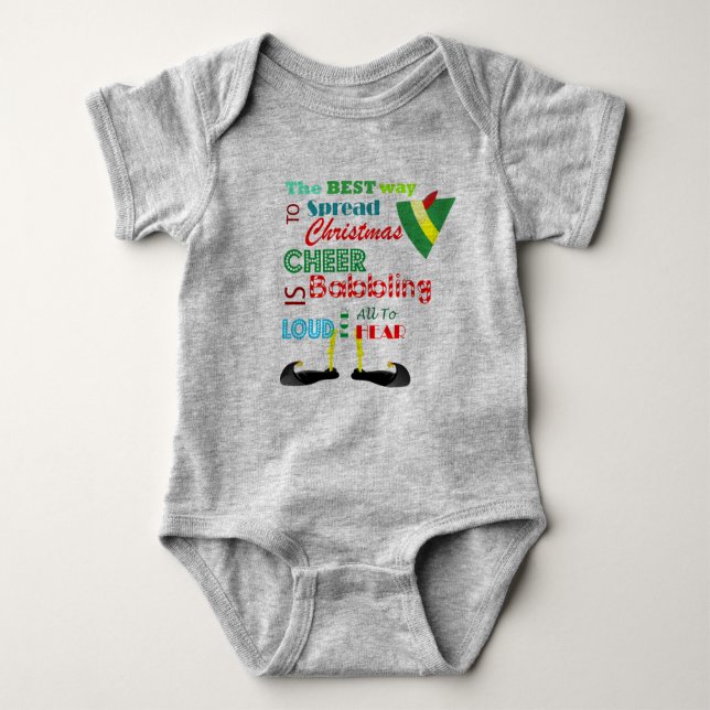 Christmas Elf Baby Bodysuit (Front)