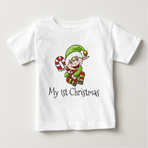 Christmas Elf Baby's My First Christmas Baby T-Shirt