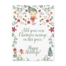 Christmas Elf Boy Postcard