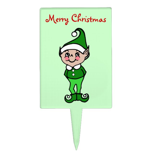Christmas Elf Cake Topper (Front)