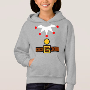 Christmas Elf Costume for Women, Kids, Girls, Xmas Hoodie