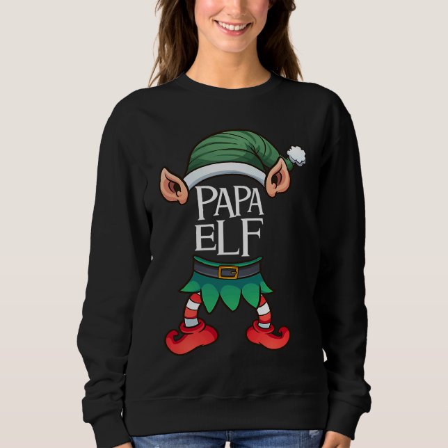 Christmas elf dad elf father Christmas dad dad dad Sweatshirt (Front)