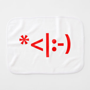 Christmas Elf Emoticon Xmas ASCII Text Art Burp Cloth