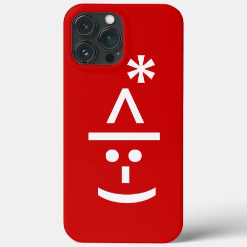 Christmas Elf Emoticon Xmas ASCII Text Art iPhone 13 Pro Max Case