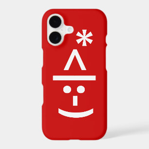Christmas Elf Emoticon Xmas ASCII Text Art iPhone 17 Case