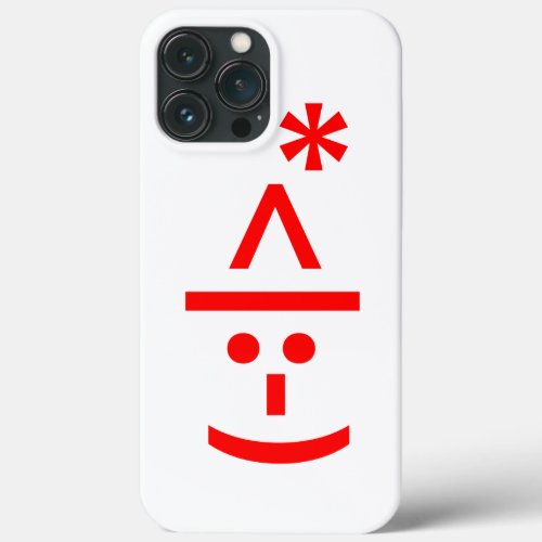 Christmas Elf Emoticon Xmas ASCII Text Art iPhone 13 Pro Max Case