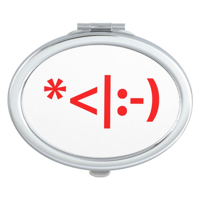 Christmas Elf Emoticon Xmas ASCII Text Art Compact Mirror (Front)