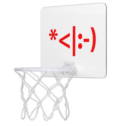 Christmas Elf Emoticon Xmas ASCII Text Art Mini Basketball Hoop