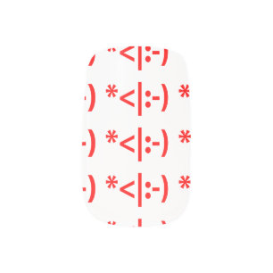 Christmas Elf Emoticon Xmas ASCII Text Art Minx Nail Art