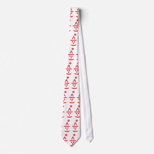 Christmas Elf Emoticon Xmas ASCII Text Art Tie