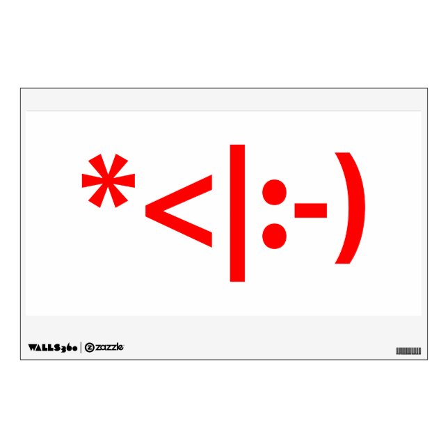 Christmas Elf Emoticon Xmas ASCII Text Art Wall Sticker (Front)