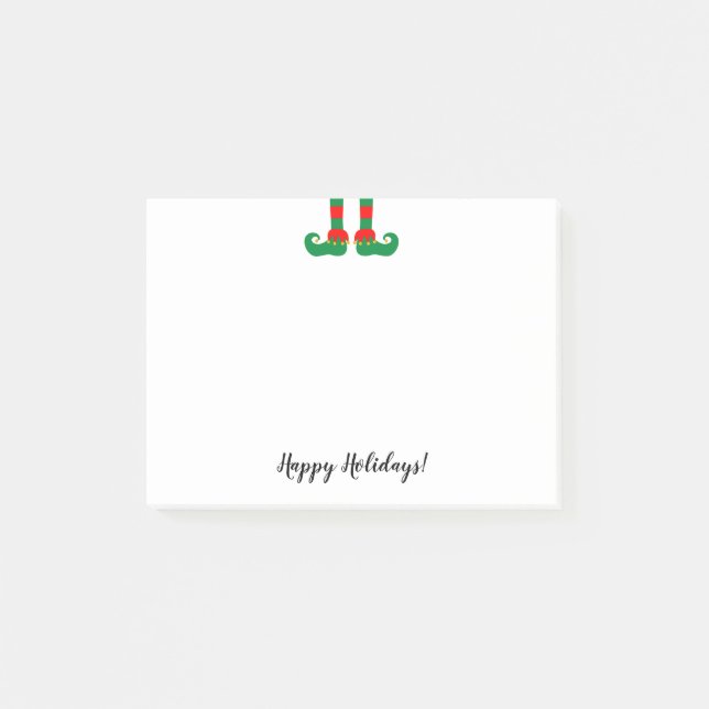 Christmas elf feet custom small Holiday Post-it Notes (Front)