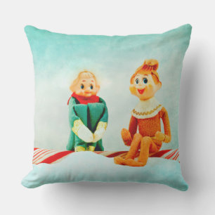 Christmas Elf First Date Throw Pillow