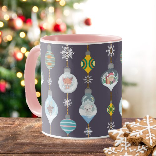 Christmas Elf Fox Reindeer Polar Bear Decorations Mug