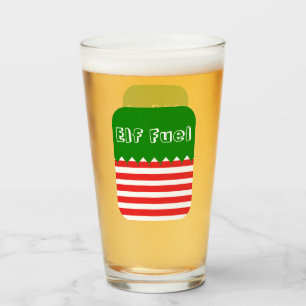 Christmas Elf Fuel  Glass