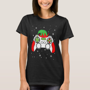 Christmas Elf Gamer Controller Boys Kids Teens Gam T-Shirt