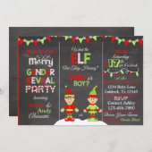 Christmas Elf Gender Reveal Invitation (Front/Back)