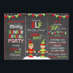Christmas Elf Gender Reveal Invitation<br><div class="desc">This festive invitation is sure to make a great first impression of your special event. Make sure to check out the other coordinating items in this collection! Feel free to message me if you need any customizations or don't see what you are looking for!

-Ashley</div>