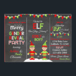 Christmas Elf Gender Reveal Invitation<br><div class="desc">This festive invitation is sure to make a great first impression of your special event. Make sure to check out the other coordinating items in this collection! Feel free to message me if you need any customizations or don't see what you are looking for!

-Ashley</div>