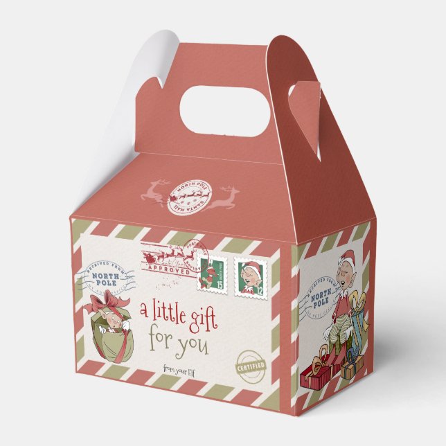 Christmas Elf Gift Sweets Favor Box (Front Side)