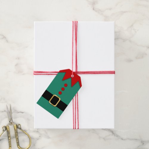 Christmas elf gift tags