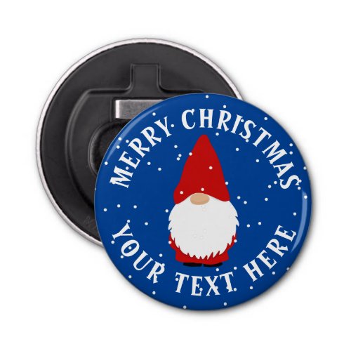 Christmas elf gnome custom magnetic bottle opener