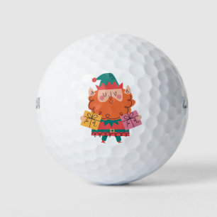 Christmas elf golf balls