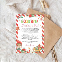Christmas Elf Goodbye Letter Card