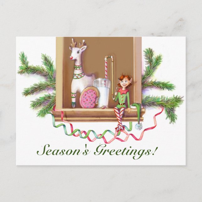 Christmas Elf Holiday Card (Front)