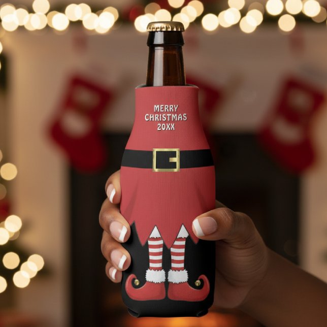 Christmas Elf Holiday Red Bottle Cooler (Christmas Elf Holiday Red Bottle Cooler
)