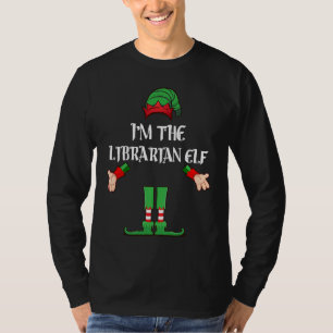 Christmas Elf  I'm The Librarian Elf Xmas T-Shirt