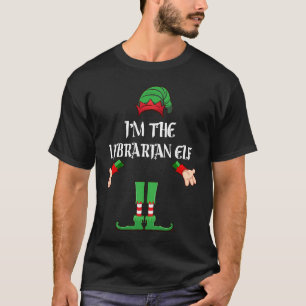 Christmas Elf I'm The Librarian Elf Xmas T-Shirt
